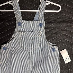 GAP Kids Classic Blue and White Overalls